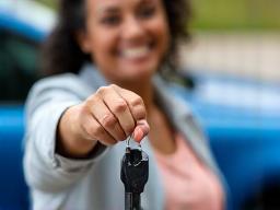 Happy customer with keys