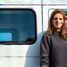 Fiona C. at work van